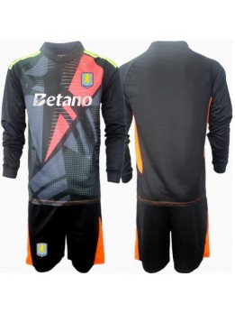 Aston Villa Torwart Auswärts Trikotsatz für Kinder 2024-25 Langarm (+ Kurze Hosen)